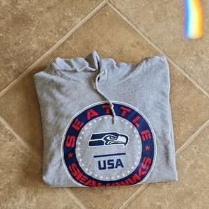 NFL Gray Seattle Seahawks Pullover with Blue and Red Logo